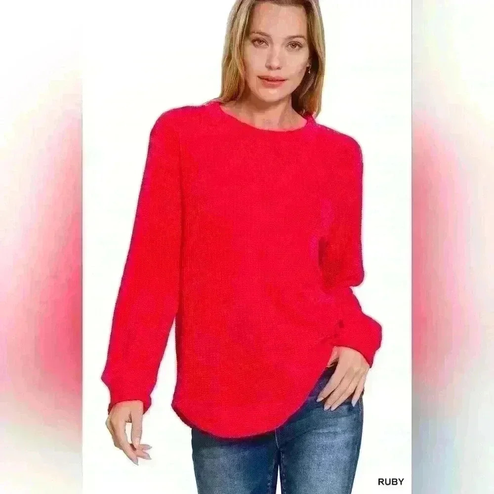 Chenille ruby sweater